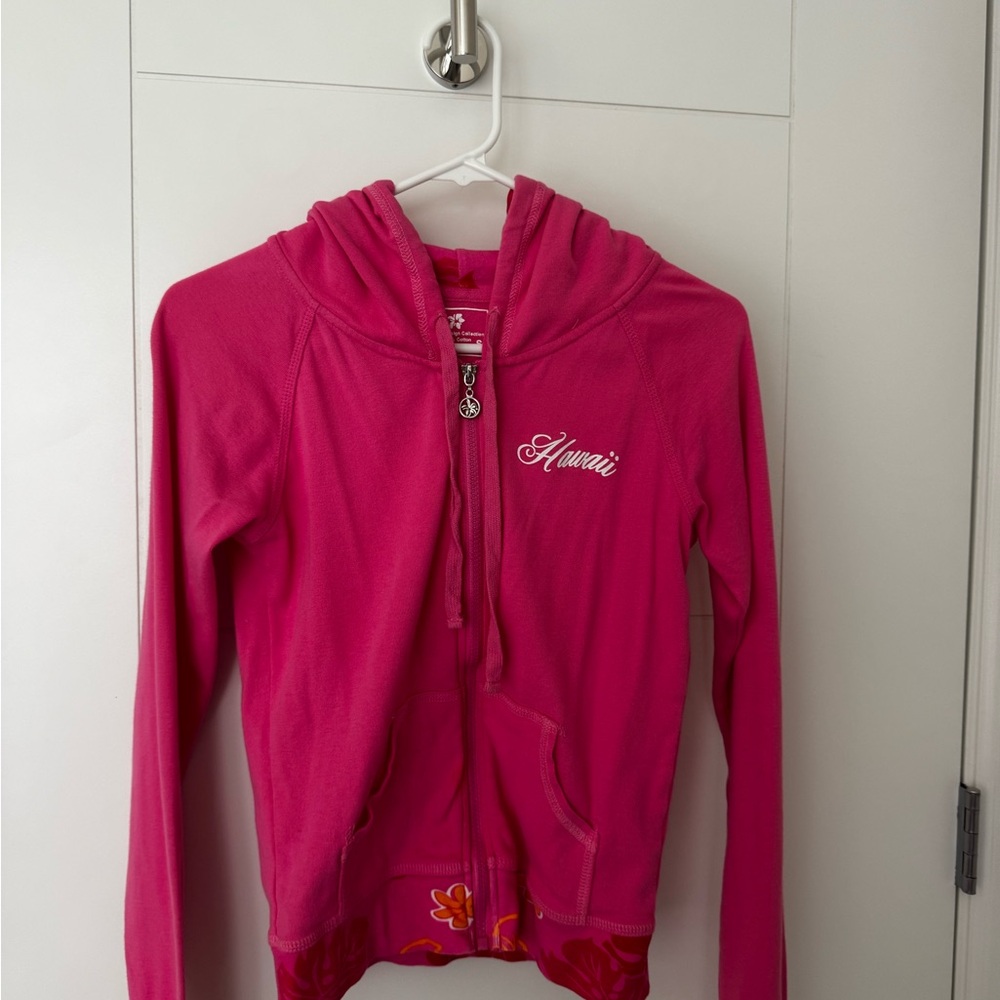 Pink Hawaii Zip-Up Hoodie